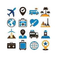 Travel Icon Set Collection for Documents, Websites and Mobile Applications vector