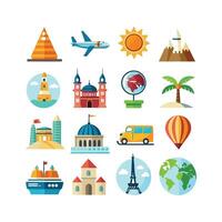 Travel Icon Set Collection for Documents, Websites and Mobile Applications vector