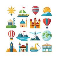 Travel Icon Set Collection for Documents, Websites and Mobile Applications vector