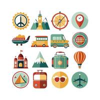 Travel Icon Set Collection for Documents, Websites and Mobile Applications vector