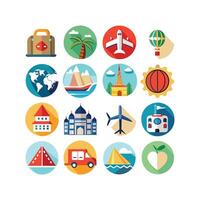 Travel Icon Set Collection for Documents, Websites and Mobile Applications vector