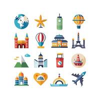 Travel Icon Set Collection for Documents, Websites and Mobile Applications vector