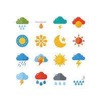 Weather Icon Set Collection for Websites and Mobile Applications vector