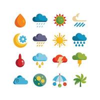 Weather Icon Set Collection for Websites and Mobile Applications vector
