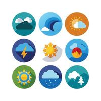 Weather Icon Set Collection for Websites and Mobile Applications vector
