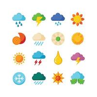 Weather Icon Set Collection for Websites and Mobile Applications vector