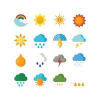 Weather Icon Set Collection for Websites and Mobile Applications vector