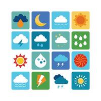 Weather Icon Set Collection for Websites and Mobile Applications vector
