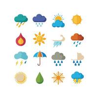 Weather Icon Set Collection for Websites and Mobile Applications vector