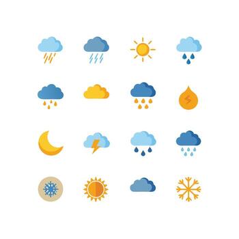 Weather Icon Set Collection for Websites and Mobile Applications vector