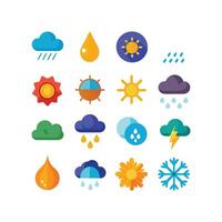 Weather Icon Set Collection for Websites and Mobile Applications vector