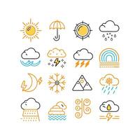 Weather Icon Set Collection for Websites and Mobile Applications vector