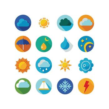 Weather Icon Set Collection for Websites and Mobile Applications vector