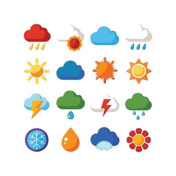 Weather Icon Set Collection for Websites and Mobile Applications vector
