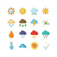 Weather Icon Set Collection for Websites and Mobile Applications vector