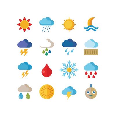 Weather Icon Set Collection for Websites and Mobile Applications