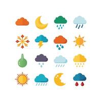 Weather Icon Set Collection for Websites and Mobile Applications vector