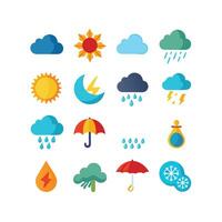 Weather Icon Set Collection for Websites and Mobile Applications vector