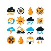 Weather Icon Set Collection for Websites and Mobile Applications vector