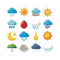 Weather Icon Set Collection for Websites and Mobile Applications vector