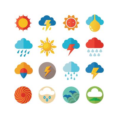 Weather Icon Set Collection for Websites and Mobile Applications