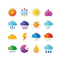 Weather Icon Set Collection for Websites and Mobile Applications vector