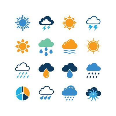 Weather Icon Set Collection for Websites and Mobile Applications