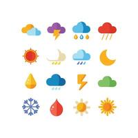 Weather Icon Set Collection for Websites and Mobile Applications vector