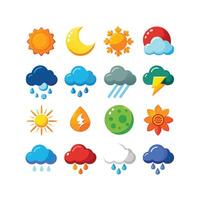 Weather Icon Set Collection for Websites and Mobile Applications vector