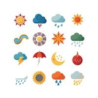 Weather Icon Set Collection for Websites and Mobile Applications vector