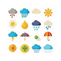 Weather Icon Set Collection for Websites and Mobile Applications vector