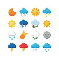 Weather Icon Set Collection for Websites and Mobile Applications vector