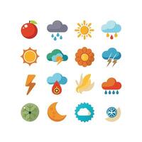 Weather Icon Set Collection for Websites and Mobile Applications vector