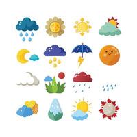 Weather Icon Set Collection for Websites and Mobile Applications vector
