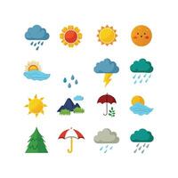 Weather Icon Set Collection for Websites and Mobile Applications vector