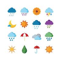Weather Icon Set Collection for Websites and Mobile Applications vector