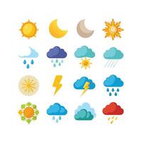 Weather Icon Set Collection for Websites and Mobile Applications vector