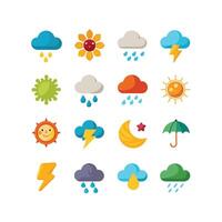 Weather Icon Set Collection for Websites and Mobile Applications vector