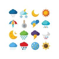 Weather Icon Set Collection for Websites and Mobile Applications vector