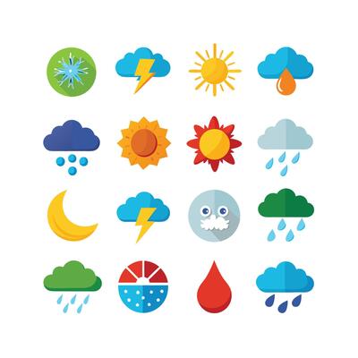Weather Icon Set Collection for Websites and Mobile Applications