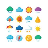 Weather Icon Set Collection for Websites and Mobile Applications vector
