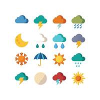 Weather Icon Set Collection for Websites and Mobile Applications vector
