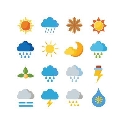 Weather Icon Set Collection for Websites and Mobile Applications