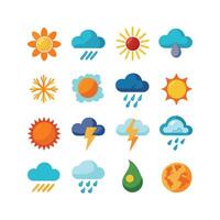 Weather Icon Set Collection for Websites and Mobile Applications vector