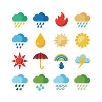 Weather Icon Set Collection for Websites and Mobile Applications vector