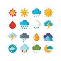 Weather Icon Set Collection for Websites and Mobile Applications vector