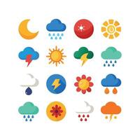 Weather Icon Set Collection for Websites and Mobile Applications vector