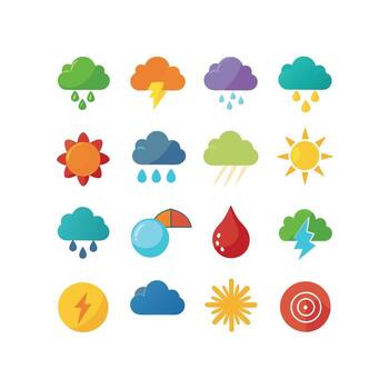 Weather Icon Set Collection for Websites and Mobile Applications vector