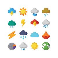 Weather Icon Set Collection for Websites and Mobile Applications vector