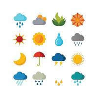 Weather Icon Set Collection for Websites and Mobile Applications vector